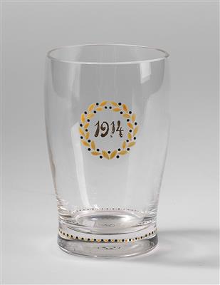 A war glass, K. K. Fachschule für Glasindustrie, Steinschönau, 1914 - Jugendstil e arte applicata del XX secolo