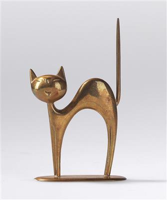 A signet or extinguisher in the form of a cat humping, Werkstätte Hagenauer, Vienna - Jugendstil and 20th Century Arts and Crafts