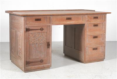 A writing desk, designed by the School of Josef Maria Olbrich, executed by Michael Niedermoser, Vienna, 1902 - Jugendstil and 20th Century Arts and Crafts