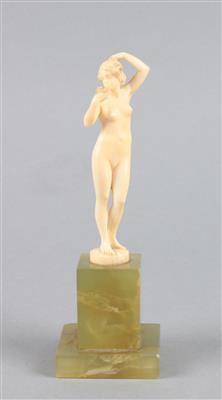 An unclothed female figure holding a rose, c. 1900 - Jugendstil and 20th Century Arts and Crafts