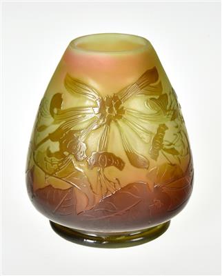 A vase with orchids, Emile Gallé, Nancy, c. 1910 - Jugendstil and 20th Century Arts and Crafts