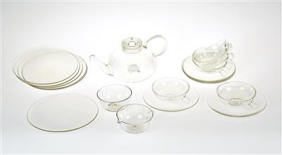 Wilhelm Wagenfeld, a tea service, designed c. 1930, executed by Jenaer Glaswerke Schott & Gen., and Tefla, Jena, as of 1931 - Jugendstil and 20th Century Arts and Crafts