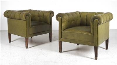 Two armchairs in the manner of Adolf Loos, Vienna, c. 1910 - Jugendstil and 20th Century Arts and Crafts