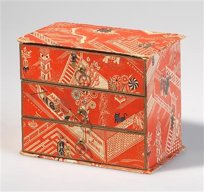 Schachtel mit drei Schubladen von der Firma Altmann  &  Kühne, Wien - Jugendstil e arte applicata del XX secolo