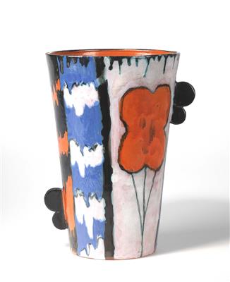 Vase mit zwei ohrenartig angesetzten Henkeln, - Jugendstil und Kunsthandwerk des 20. Jahrhunderts