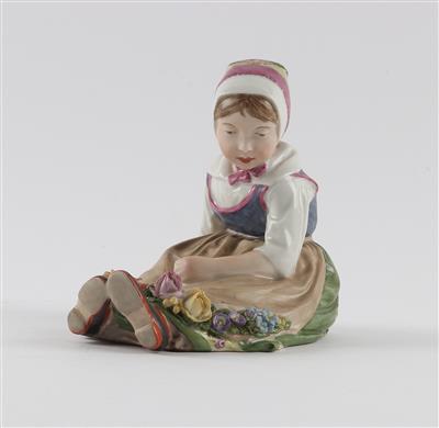 Amager-Mädchen, Personifizierung der Insel Sjalland, Modellnummer 12418, Royal Copenhagen, Dänemark - Jugendstil und Kunsthandwerk des 20. Jahrhunderts