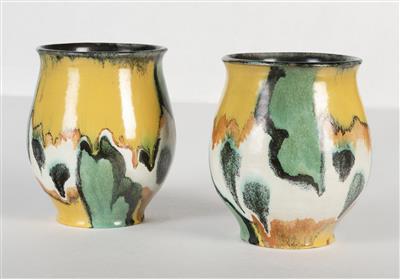 Paar Vasen, Wiener Manufaktur Friedrich Goldscheider, 1922-41 - Secese a umění 20. století