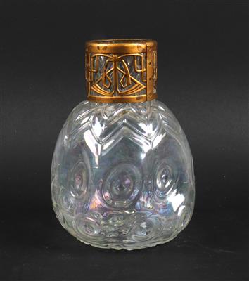 Vase aus irisierendem Glas mit Metallfassung, wohl E. Bakalowits, Söhne, um 1900 - Secese a umění 20. století