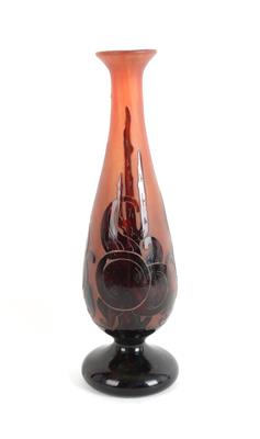 Vase "Prunes", Verrerie Schneider, Epinay-surSeine, um 1922 - Jugendstil u. angewandte Kunst d. 20. Jahrhunderts