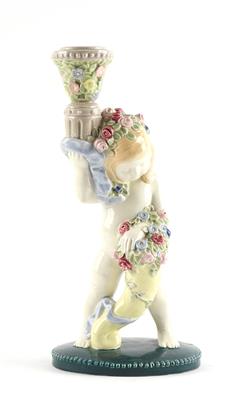 Leuchter mit weiblichen Putto und einem Füllhorn, Wiener Kunstkeramische Werkstätte (WKKW), um 1912/15 - Jugendstil and 20th Century Arts and Crafts