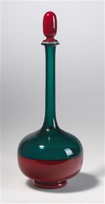 Fulvio Bianconi, Flasche mit Stöpsel "incalmo", Entwurf: um 1950 - Jugendstil und Kunsthandwerk des 20. Jahrhunderts