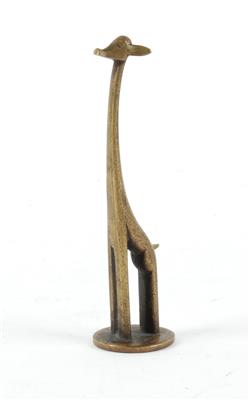 Aschentöter oder Petschaft: Giraffe, Modellnr. 1013, Werkstätte Hagenauer, Wien - Jugendstil e arte applicata del XX secolo