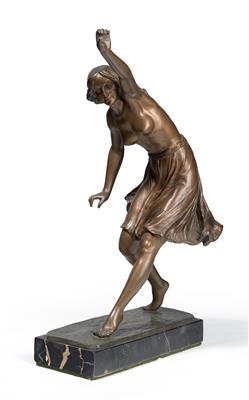 Franz Adolph Sautner, Bronzefigur: Reifentänzerin, um 1910/20 - Jugendstil e arte applicata del XX secolo