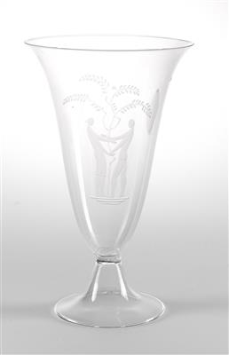 Guido Balsamo Stella (1882-1941), große kelchförmige Vase, Ausführung: Barovier  &  Toso, Murano, um 1950 - Secese a umění 20. století