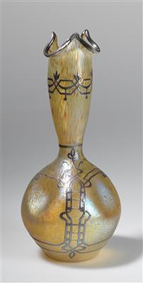 Vase mit galvanoplastischem Silberdekor, Johann Lötz Witwe, Klostermühle, 1898 - Jugendstil and 20th Century Arts and Crafts