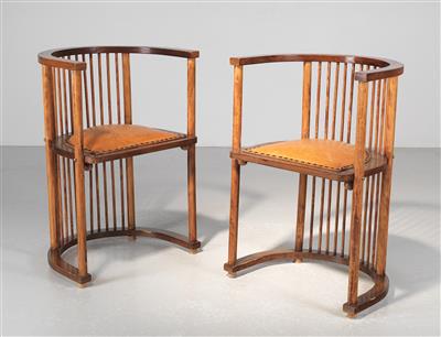 Zwei Fauteuils, Entwurfsvariante nach einem Modell von Josef Hoffmann, 1906 - Secese a umění 20. století