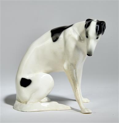Karin Jarl-Sakellarios, Windhund, Modellnummer: 192, Ausführung: Firma Keramos, Wien, bis 1949 - Jugendstil u. Kunsthandwerk d. 20. Jahrhunderts