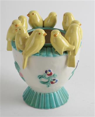 Anton Klieber, "Vase mit Vogerln", Modellnummer: 199, Ausführung: Firma Keramos, Wien, bis 1949 - Jugendstil and 20th Century Arts and Crafts