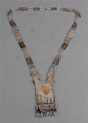 Halskette in Perlstickerei mit Motiv eines Elefanten, Entwurf: um 1920 - Secese a umění 20. století