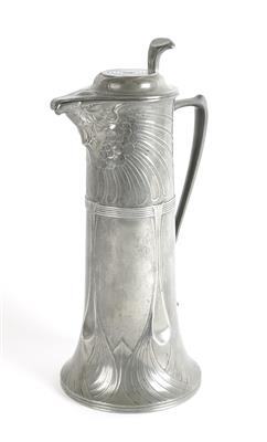 Henkelkaraffe mit Deckel, Firma Orivit AG, Köln-Ehrenfeld, um 1905/10 - Jugendstil e arte applicata del XX secolo