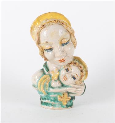 Keramikbüste: Mutter mit Kind, um 1920/30 - Jugendstil and 20th Century Arts and Crafts
