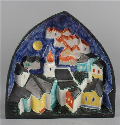 Keramikobjekt mit Salzburger Stadtansicht, wohl Arpad Csekovskzky - Jugendstil and 20th Century Arts and Crafts