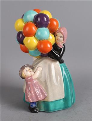 Anton Klieber, Ballonfrau Modellnummer: 204, Firma Keramos, Wien, bis ca. 1949 - Kleinode des Jugendstils und angewandte Kunst des 20. Jahrhunderts