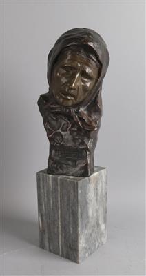 Gustinus Ambrosi (Eisenstadt 1893-1975 Wien), Bronzebüste: "Die Bettlerin", 1909 - Secese a umění 20. století