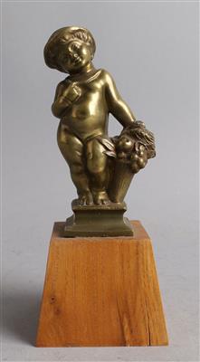 Michael Powolny, Putto mit Füllhorn aus Bronze, Entwurf des Gipsmodells: um...
