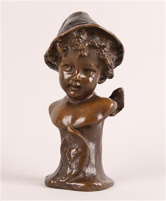 Franz Zelezny (Wien 1866-1932), Bronzebüste eines Engels, Wien, um 1910/20 - Jugendstil e arte applicata del XX secolo