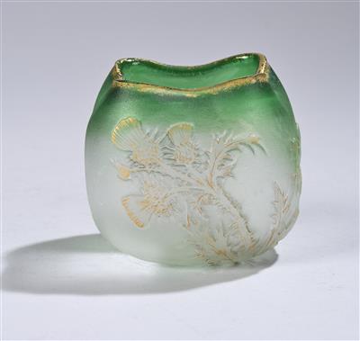 Vase mit Disteldekor, Daum, Nancy, 1895-98 - Secese a umění 20. století