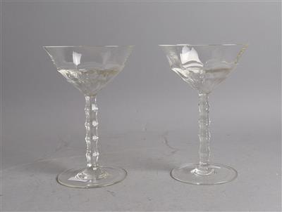 Paar Champagnergläser in der Art von Emil Hoppe, Entwurf: um 1906 - Secese a umění 20. století