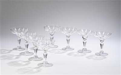 Acht Champagnerschalen in der Art von Josef Hoffmann - Kleinode des Jugendstils und angewandte Kunst des 20. Jahrhunderts