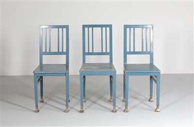 Drei Stühle im Stil von Otto Wagner, Entwurf: um 1900 - Secese a umění 20. století
