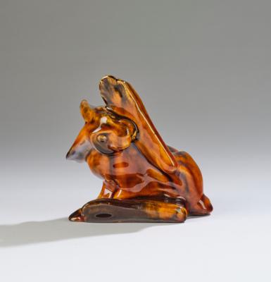 A hare, Michael Mörtl (?) Austria, c. 1910/15 - Kleinode des Jugendstils: „Tiere & Fabelwesen“ aus einer Wiener Privatsammlung