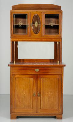 Kleiner Aufsatzschrank, nach Friedrich Otto Schmidt, Wien, um 1900 - Kleinode des Jugendstils und angewandte Kunst des 20. Jahrhunderts