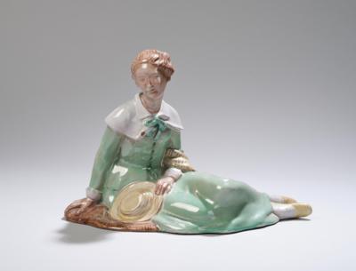 A seated female figure, model number 10015, Wienerberger, Vienna - Jugendstil e arte applicata del XX secolo