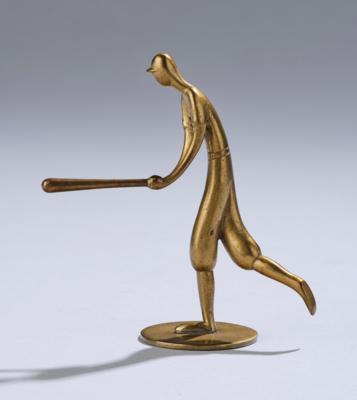 A baseball player, model number 9610, first executed in 1954, executed by Werkstätte Hagenauer, Vienna - Jugendstil and 20th Century Arts and Crafts