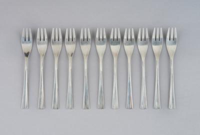 Eleven dessert forks made of silver, J. C. Klinkosch, Vienna, as of May 1922 - Secese a umění 20. století
