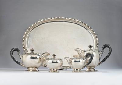 A five-piece silver-plated coffee and tea service, Angeletti, Rome, c. 1930/40 - Jugendstil and 20th Century Arts and Crafts