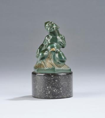 Karl (Carl) G. Fiala, a bronze object: a marine creature mounted on a base, Vienna, c. 1910 - Secese a umění 20. století