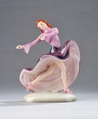 Stephan Dakon (1904-1992), a female dancer, model number 2119, executed by Keramos, Vienna, as of c. 1950 - Secese a umění 20. století