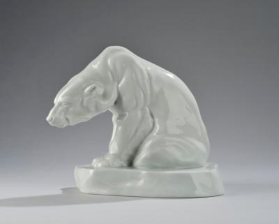 Béla Markup (1873-1945), a polar bear, model number 5367, model 1927, executed by Porcelain Manufactory Herend, second half of the 20th century - Secese a umění 20. století