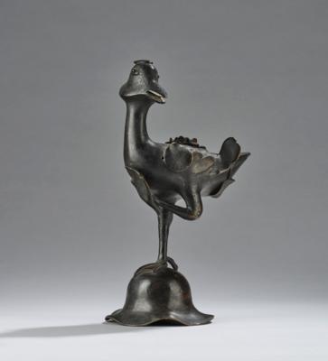 A bronze box in the form of a standing duck, c. 1930 - Secese a umění 20. století