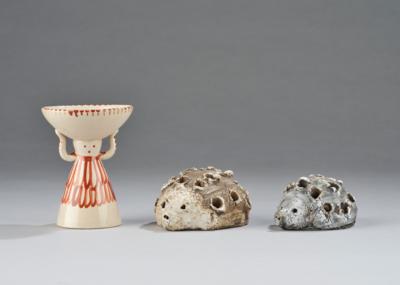 Gudrun Baudisch-Wittke (1907-1982), two hedgehogs in different sizes and a salt vessel (“Salzweiberl”), Hallstatt Keramik - Secese a umění 20. století