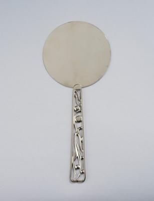 Karl Hagenauer, a hand mirror with a female figure on the handle, model number 2714, designed in 1924-25, first executed in 1931, executed by Werkstätte Hagenauer, Vienna - Secese a umění 20. století