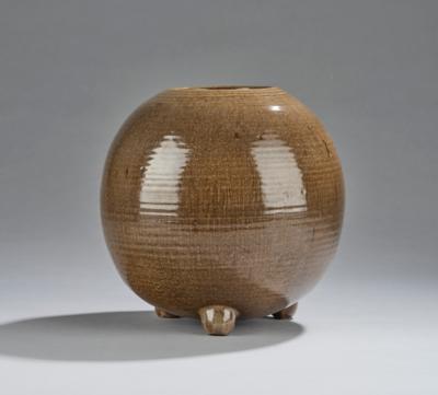A round vase on three feet, Wienerberger, Vienna - Jugendstil and 20th Century Arts and Crafts