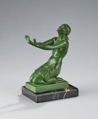 Fayral (or Pierre le Faguays, 1892-1962), a kneeling odalisque, Paris, c. 1930 - Jugendstil e arte applicata del XX secolo