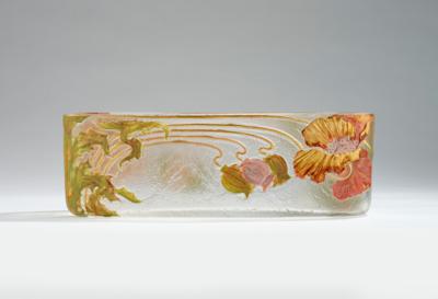 A jardinière with poppy blossom and poppy pod decoration, probably Legras & Cie, St. Denis, c. 1900 - Jugendstil and 20th Century Arts and Crafts