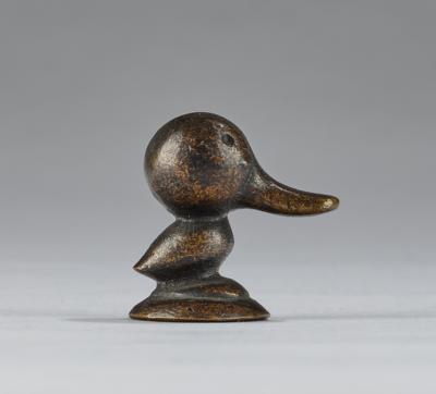 Karl Hagenauer (?), a duck "Eno" (extinguisher or signet), model number 1304, first executed in 1926-28, executed by Werkstätte Hagenauer, Vienna - Jugendstil e arte applicata del XX secolo